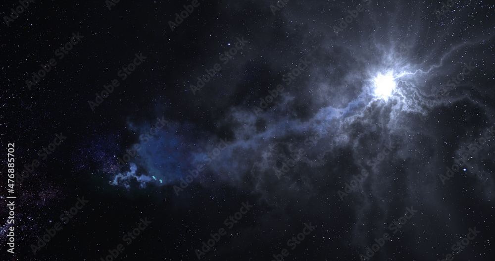 3D illustration of black holes, supernova, stars, nebula and space wonders.