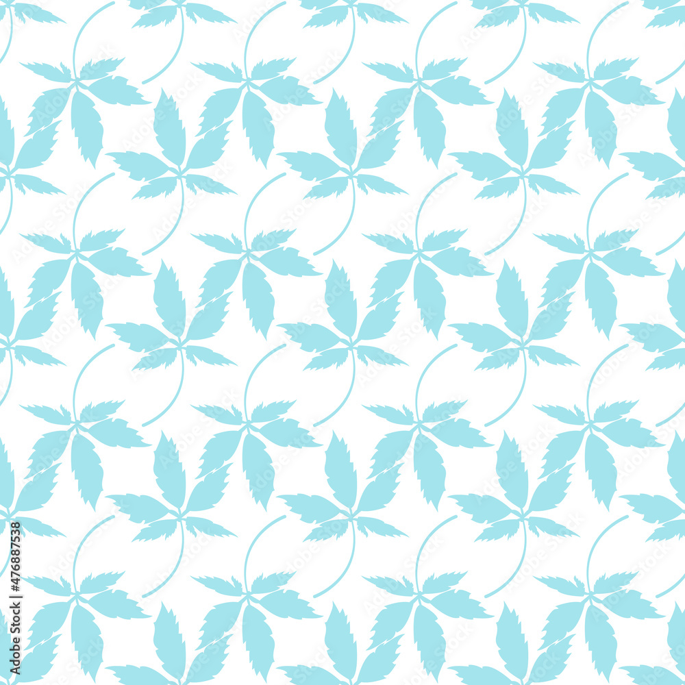 geometric seamless pattern floral with abstract leaves