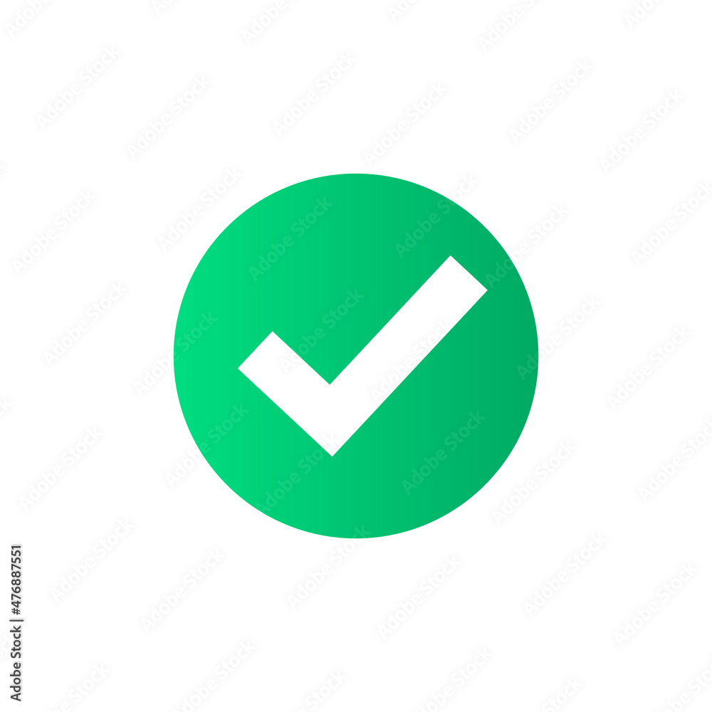 Check mark icon. Tick symbol. Positive Check Mark Logo Flat Icon Sign ...