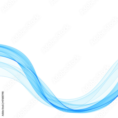 Blue wave. Modern design element. Abstract illustration. eps 10 © Maksym