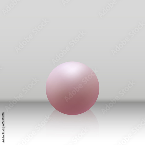 Pearl realistic 3D ball, pearls. Decor element. Beauty and fashion. eps 10