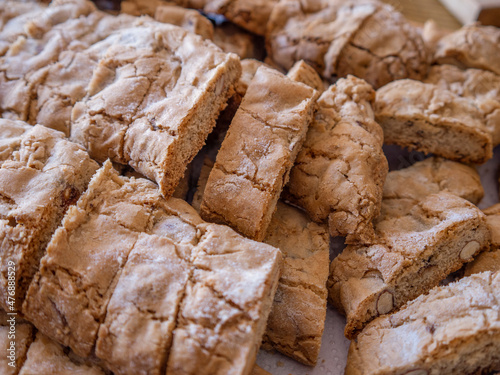 Typical Italian biscuits made for the Christmas holidays, with walnuts, hazelnuts, almonds