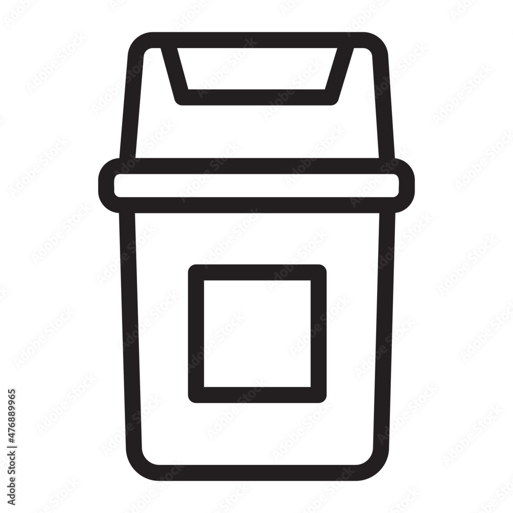 trash bin line icon trash bin line icon