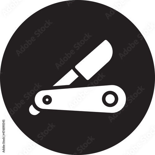 razor blade glyph icon