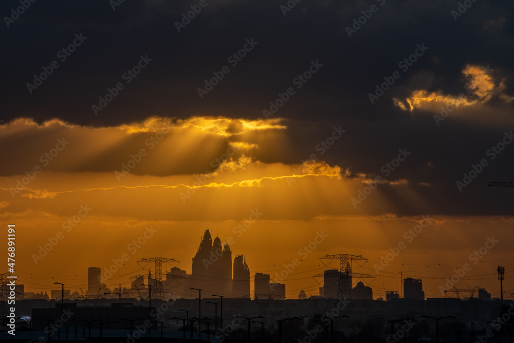 Silhouette Photo of Dubai City Building during Sunset 