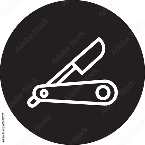 razor blade glyph icon