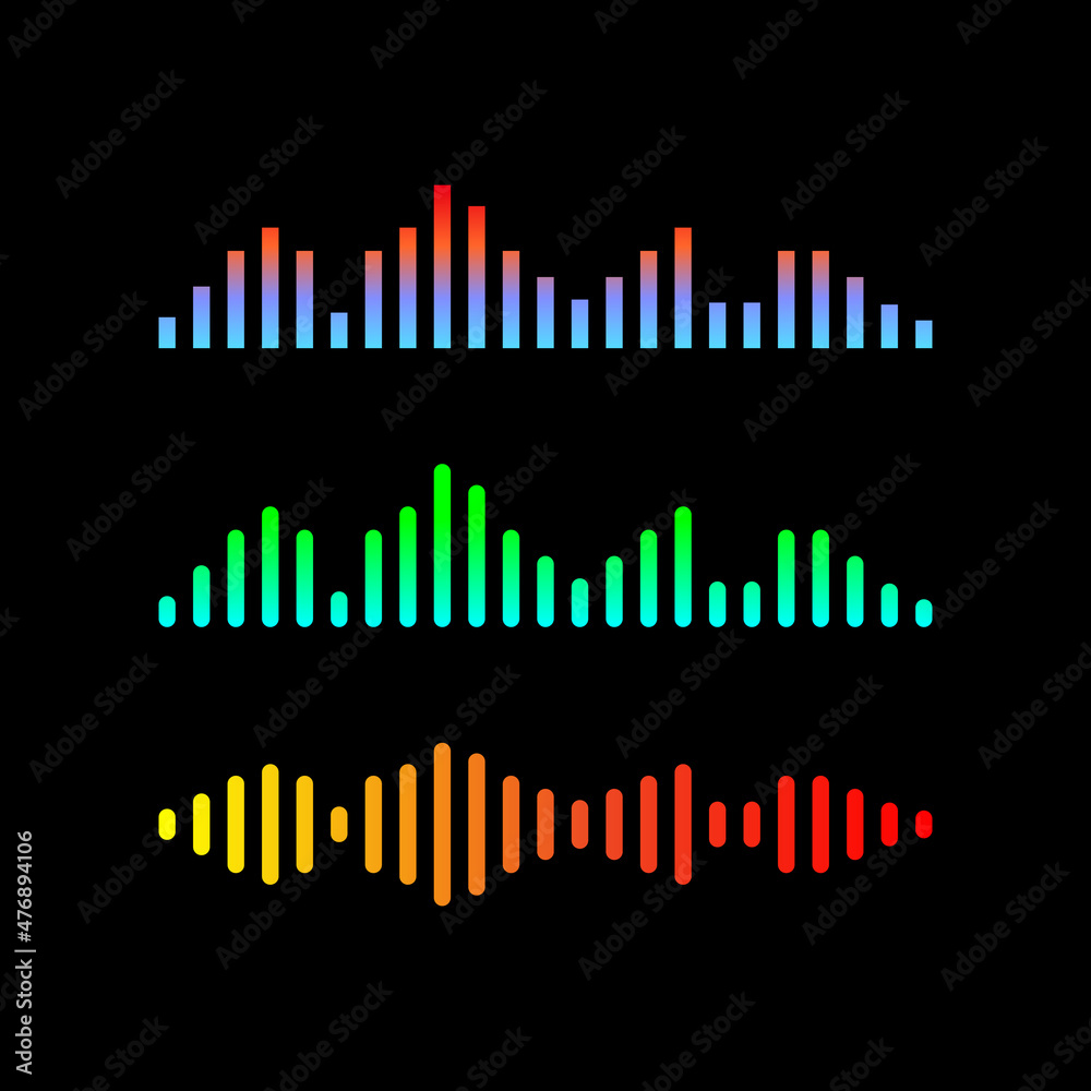 Music equalizer, audio waveform abstract technology background Music equalizer, audio waveform abstract technology background
