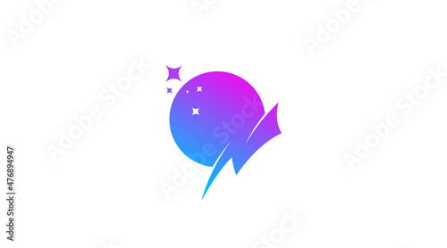 Unique Moon Logo Design Concept Vector