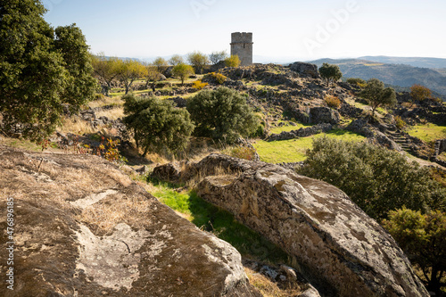 ruins inside the medieval walled village of Numao, Vila Nova de Foz Coa, Guarda, Portugal