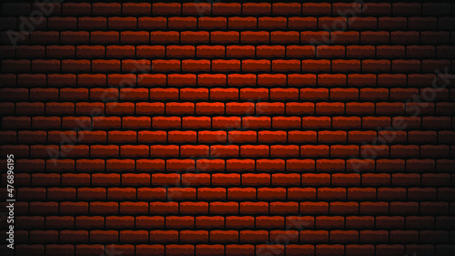 Banner. Brick wall . Background for text. red brick wall background