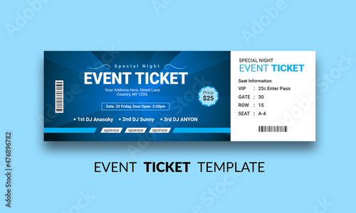 Event Ticket Vector Template 35