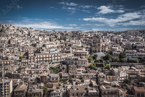Wonderful View of Modica City Centre, Ragusa, Sicily, Italy, Europe, World Heritage Site © Simoncountry