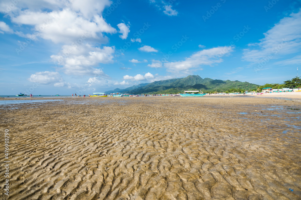 San Ripples Exposed sand ripples during low tide at Laiya Beach, San Juan, Batangas ...
