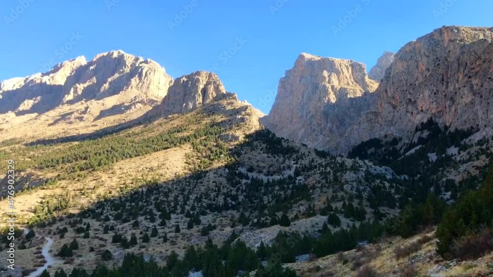 Aladaglar mountain range and Emli Valley in Nigde, Turkey. Aladaglar is most important mountain range in Turkey. Aladaglar mountain range and Emli Valley in Nigde, Turkey. Aladaglar is most important mountain range in Turkey.