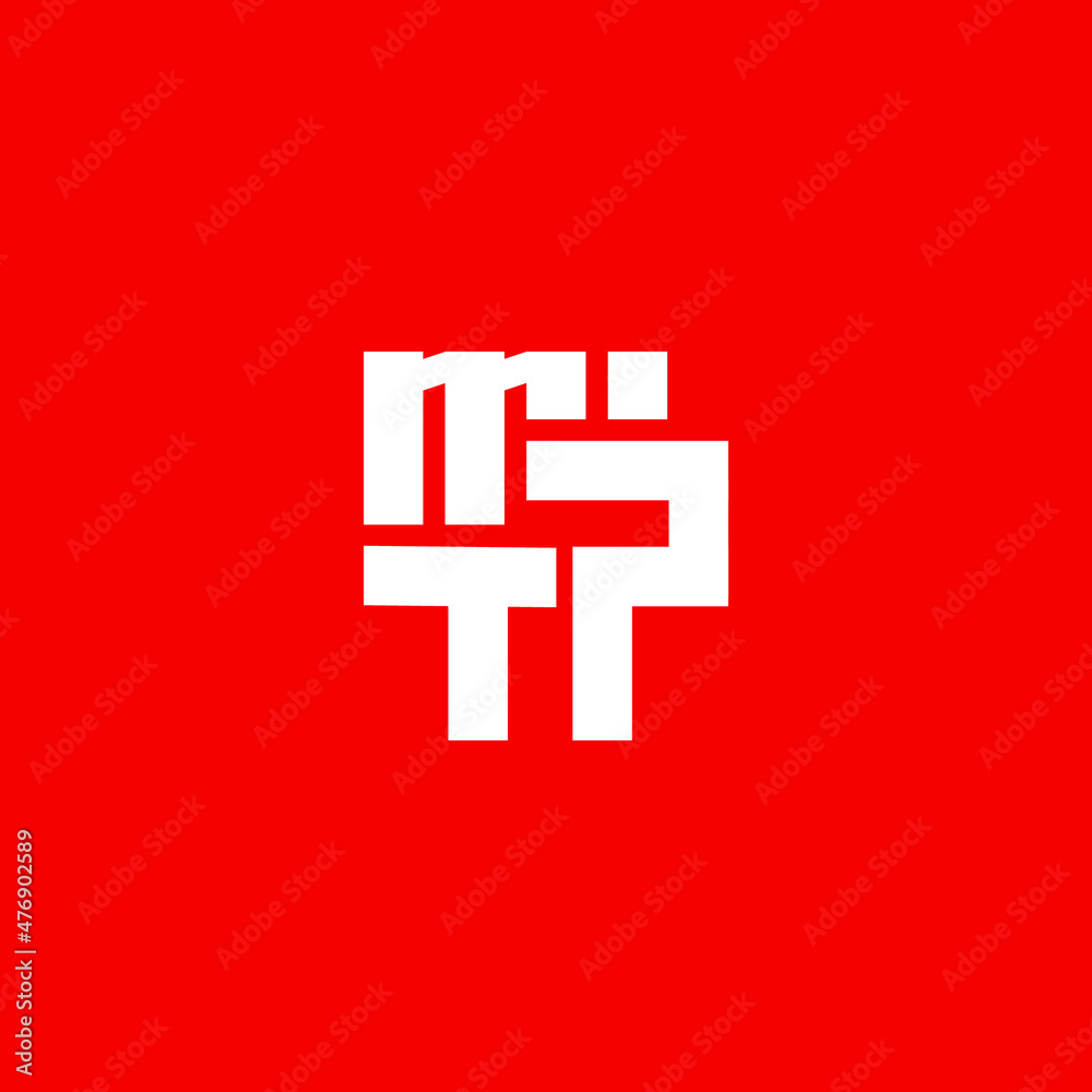 Fototapeta premium MTP Fist Modern Logo Design Simple Vector