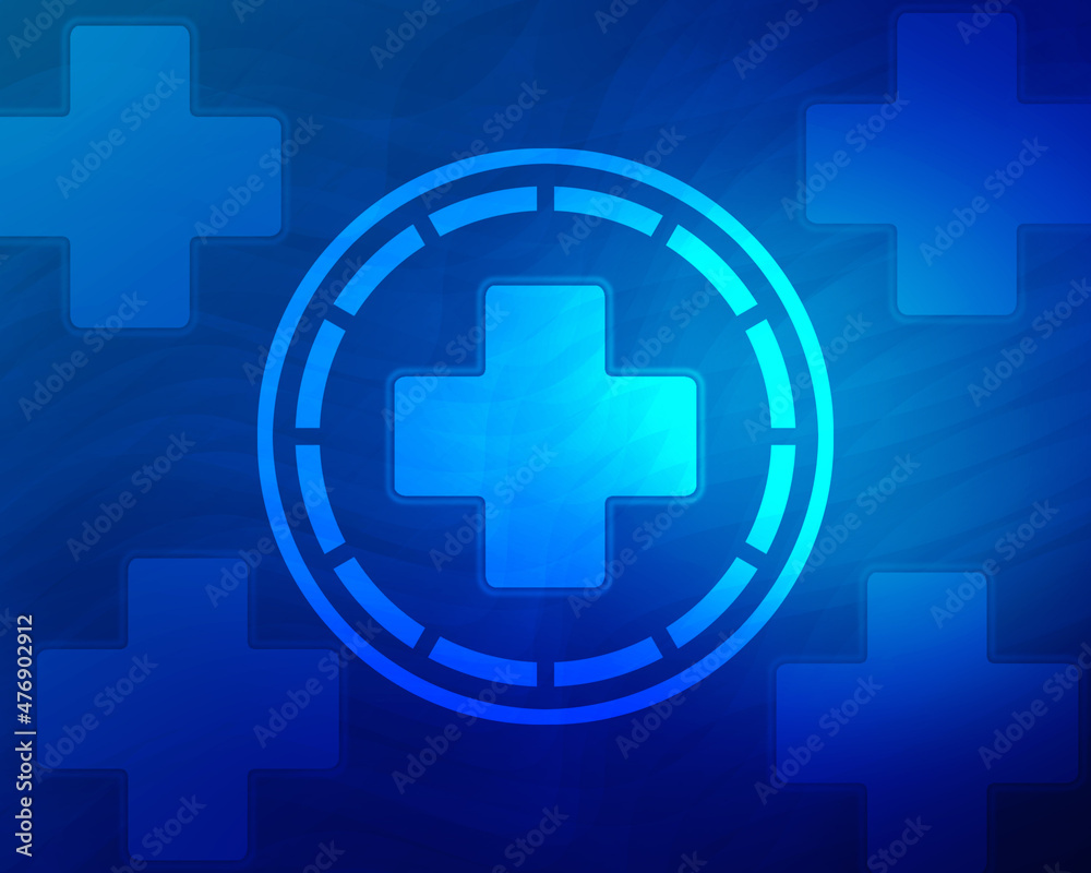 Obraz premium 2d rendering plus sign illustration