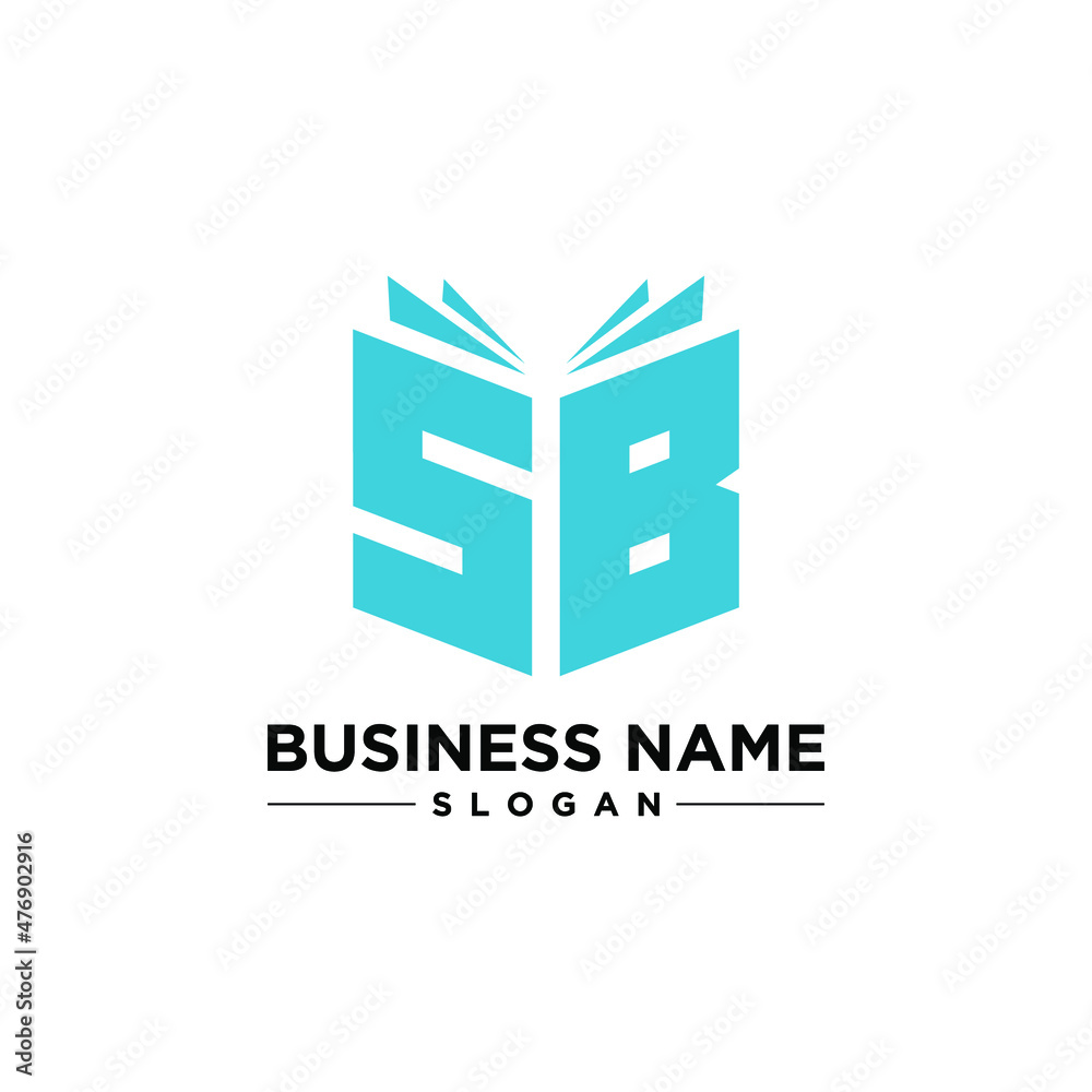 SB Book Logo Design Modern Vector 