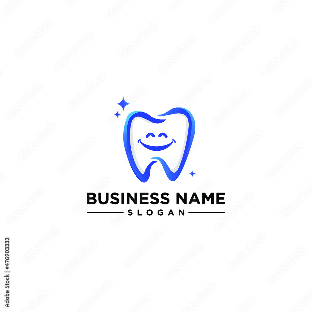 Obraz premium Tooth Smile Dentist Vector Logo Design