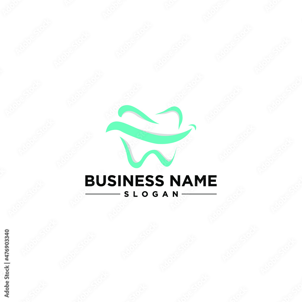 Fototapeta premium Tooth Smile Dentist Vector Logo Design