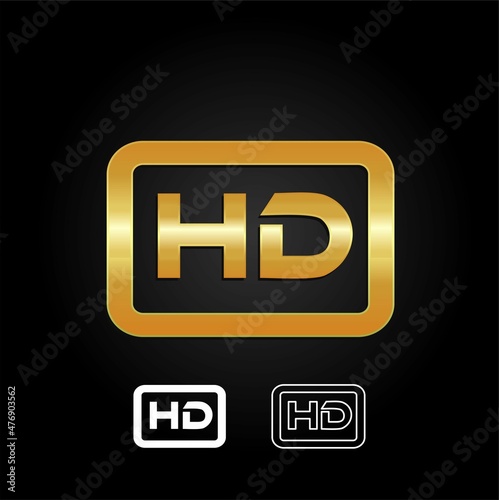 HD resolution golden icon for web and mobile