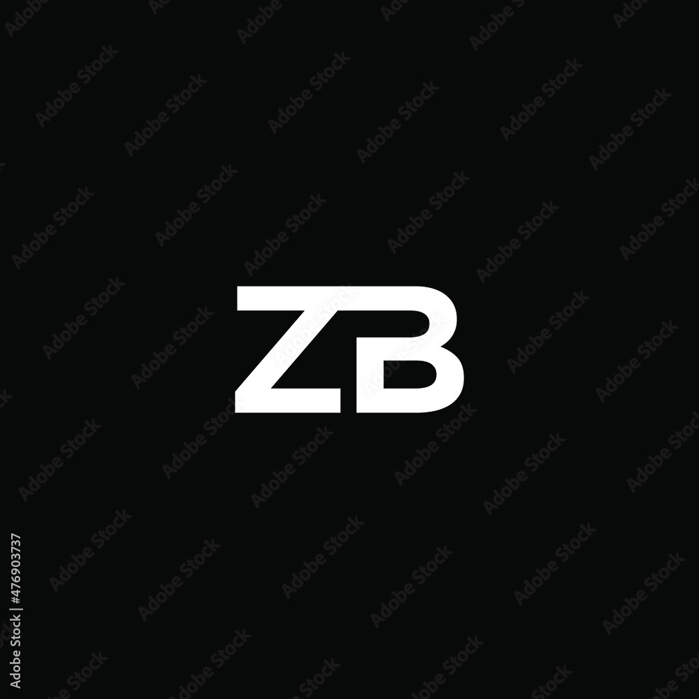 Obraz premium ZB Letter Logo Design Vector 