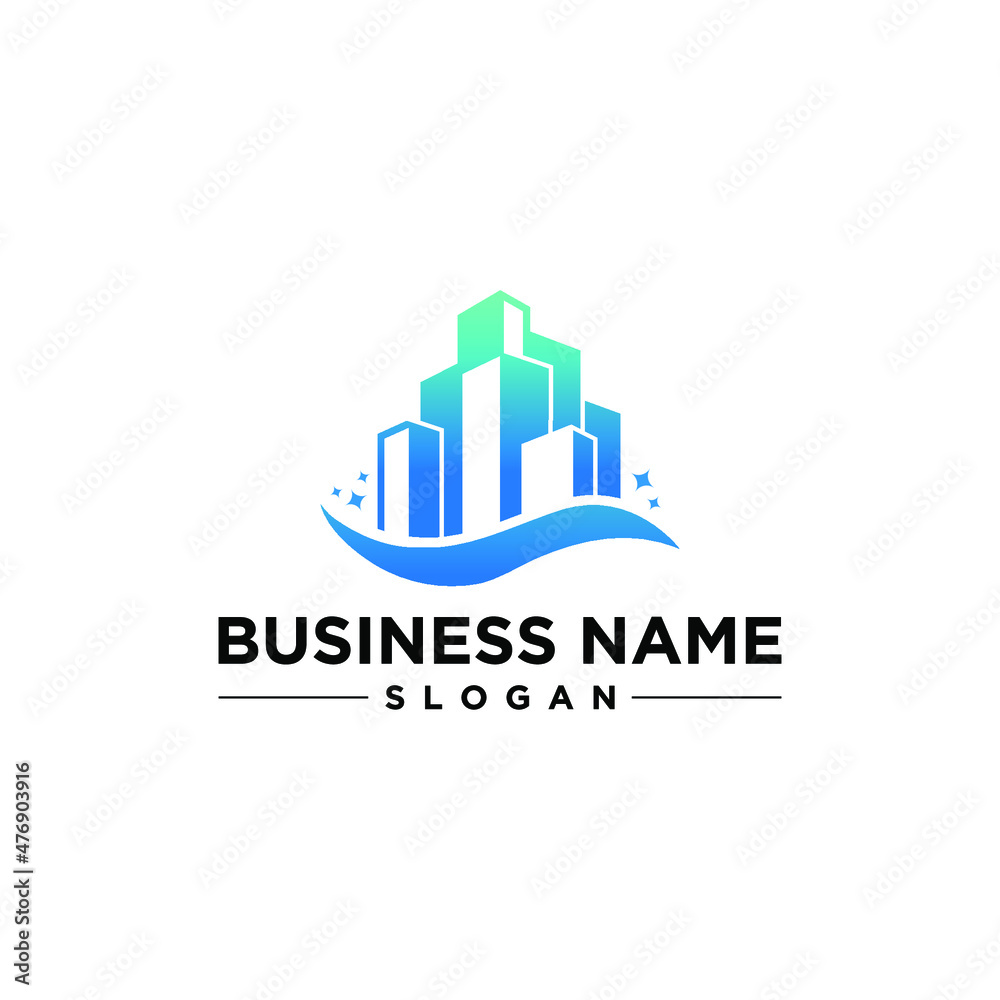 Luxury Real Estate Building Logo Vector Design