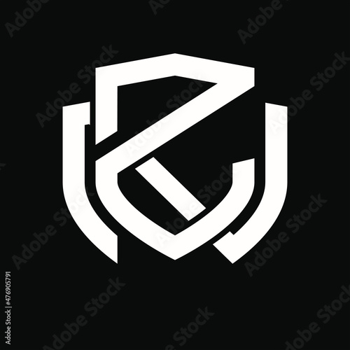 ZN Logo monogram vintage design template