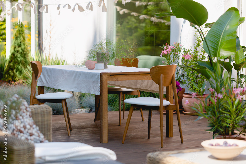 Fototapeta premium Living room in the garden