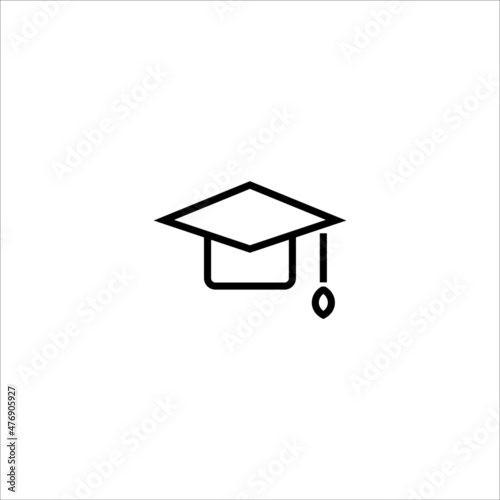 Graduate cap icon vector illustration symbol