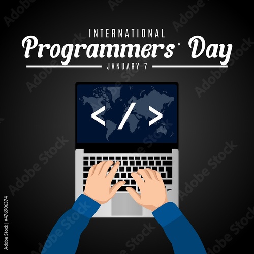 International programmers day theme template. Vector illustration. Suitable for Poster, Banners, campaign and greeting card. 