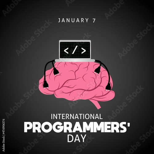 International programmers day theme template. Vector illustration. Suitable for Poster, Banners, campaign and greeting card. 
