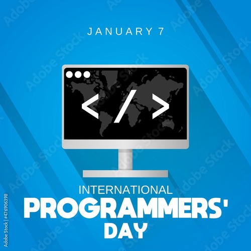 International programmers day theme template. Vector illustration. Suitable for Poster, Banners, campaign and greeting card. 