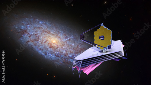 James Webb Space Telescope looking at galaxies. This image elements furnished by NASA photo