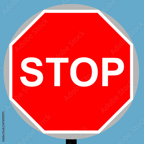 Manually operated temporary stop sign used when the road work are small and finished quickly
