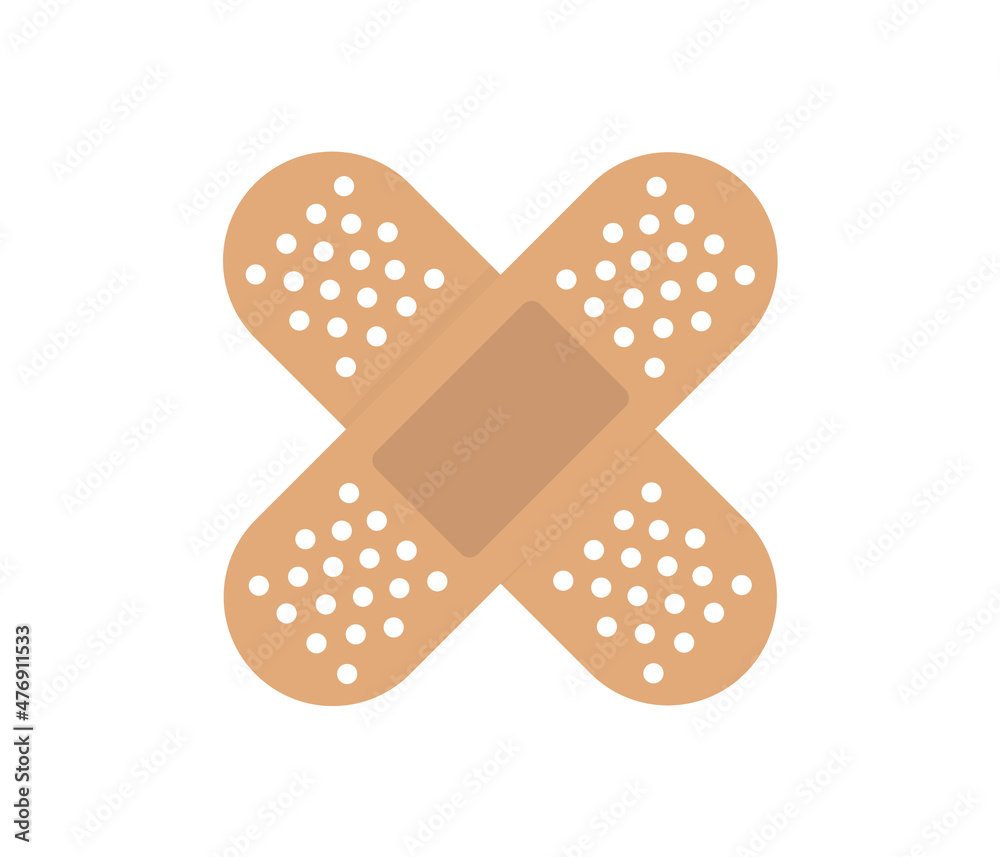 Vector adhesive bandage icon. Modern flat design vector illustration.