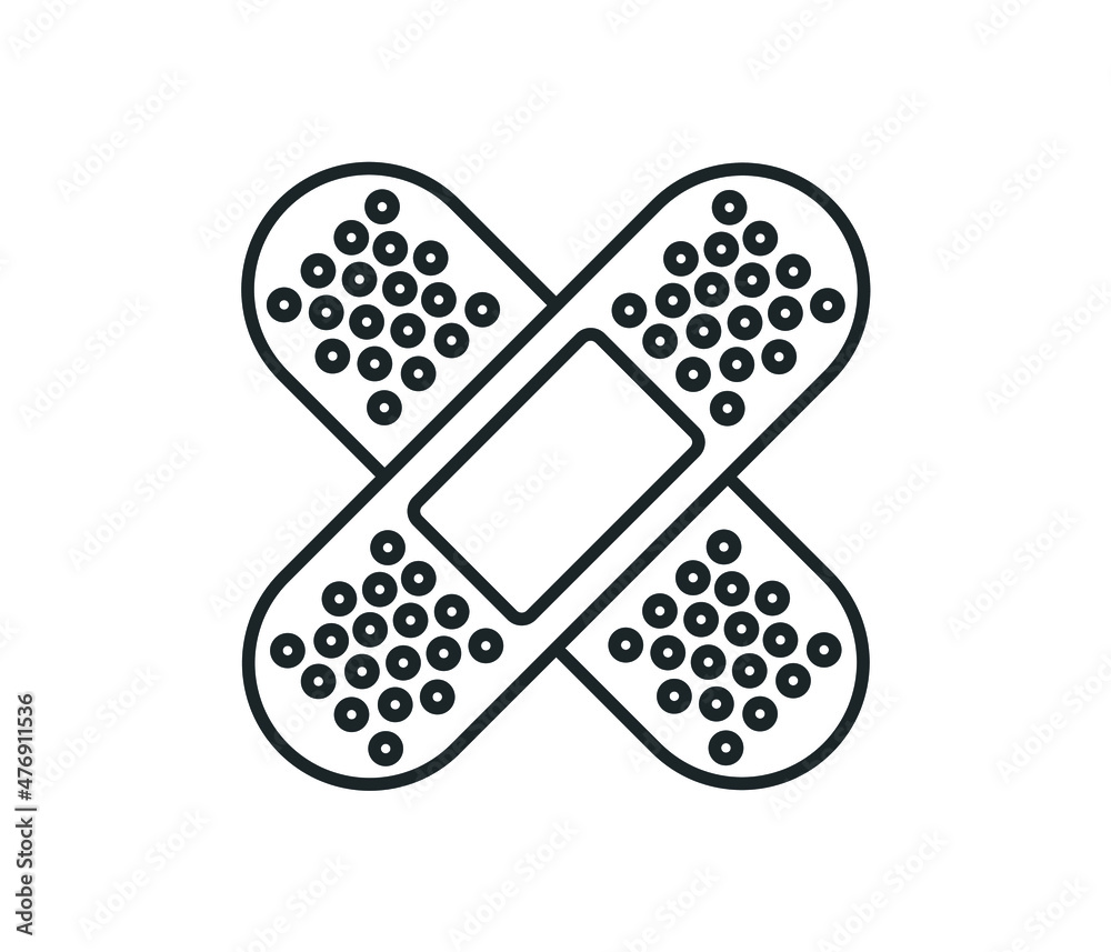 Vector adhesive bandage icon. Modern flat design vector illustration. Vector adhesive bandage icon. Modern flat design vector illustration.