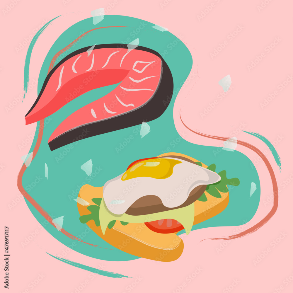 salmon and egg sandwich salmon and egg sandwich