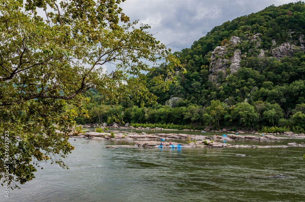 Tubing on the River, Harpers Ferry, West Virginia, USA Tubing on the River, Harpers Ferry, West Virginia, USA