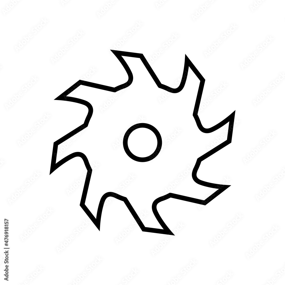 Saw circle line icon, vector logo isolated on white background Saw circle line icon, vector logo isolated on white background