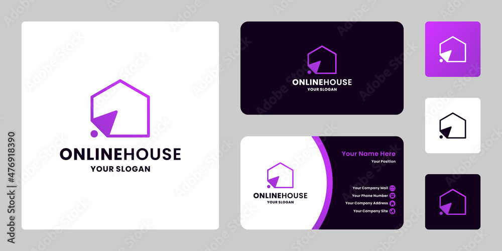 luxury online house shop logo design for interior property market