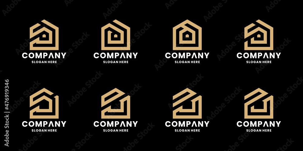 modern house logo collections for your company