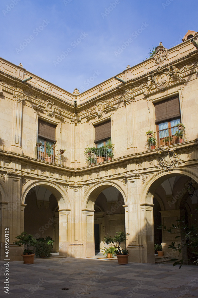 Courtyard of Episcopal Palace in Murcia, Spain 
