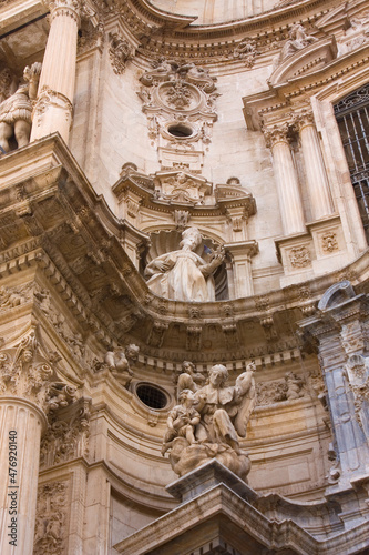 Fragment of Cathedral Church of Saint Mary in Murcia  Spain  