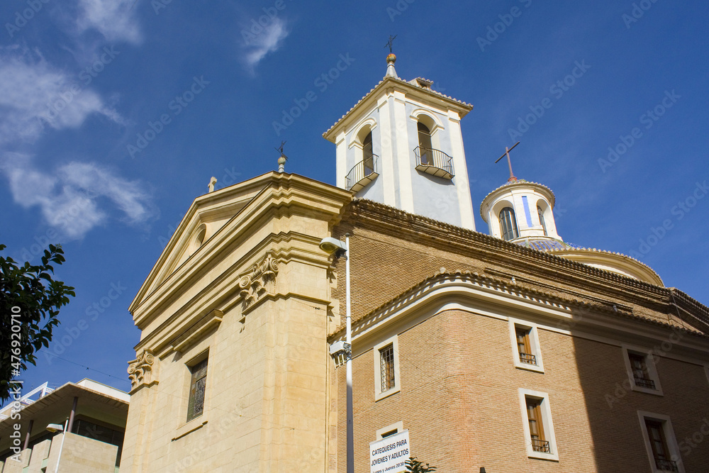 Church in Old Town in Murcia, Spain