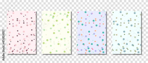 Set of colorful dots seamless pattern. Seamless vector pattern with dots. Colorful background. Vector illustration
