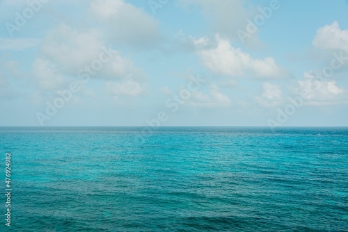 View of beautiful blue waters, Isla Mujeres, Mexico