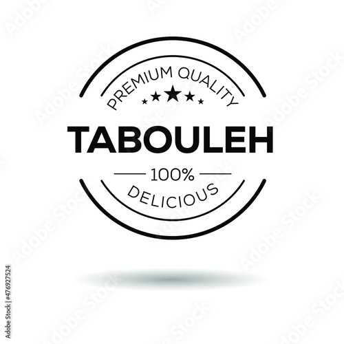 Creative (Tabbouleh) logo, Tabouleh  sticker, vector illustration.