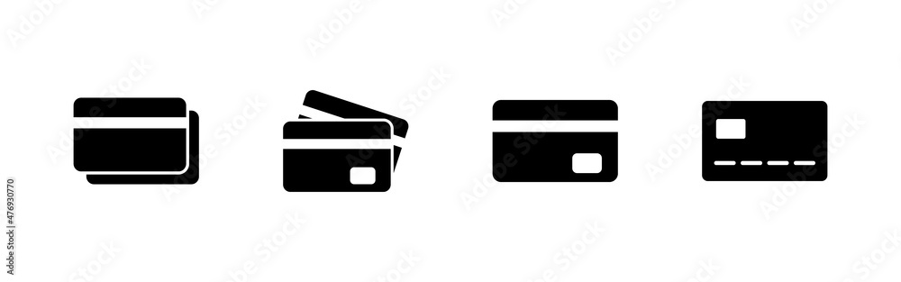 Credit card icons set. Credit card payment sign and symbol Credit card icons set. Credit card payment sign and symbol
