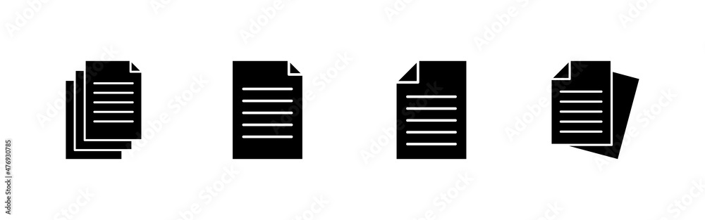 Document icons set. Paper sign and symbol. File Icon Document icons set. Paper sign and symbol. File Icon
