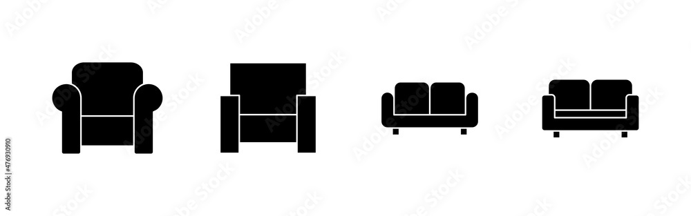 Sofa icons set. sofa sign and symbol. furniture icon Sofa icons set. sofa sign and symbol. furniture icon